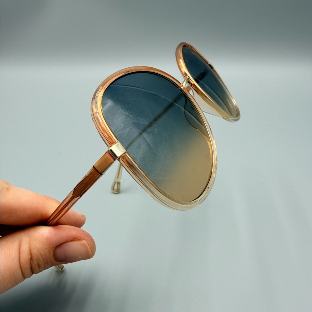 Chloe Pink/Orange Oversized Sunglasses - Picture 2 of 8